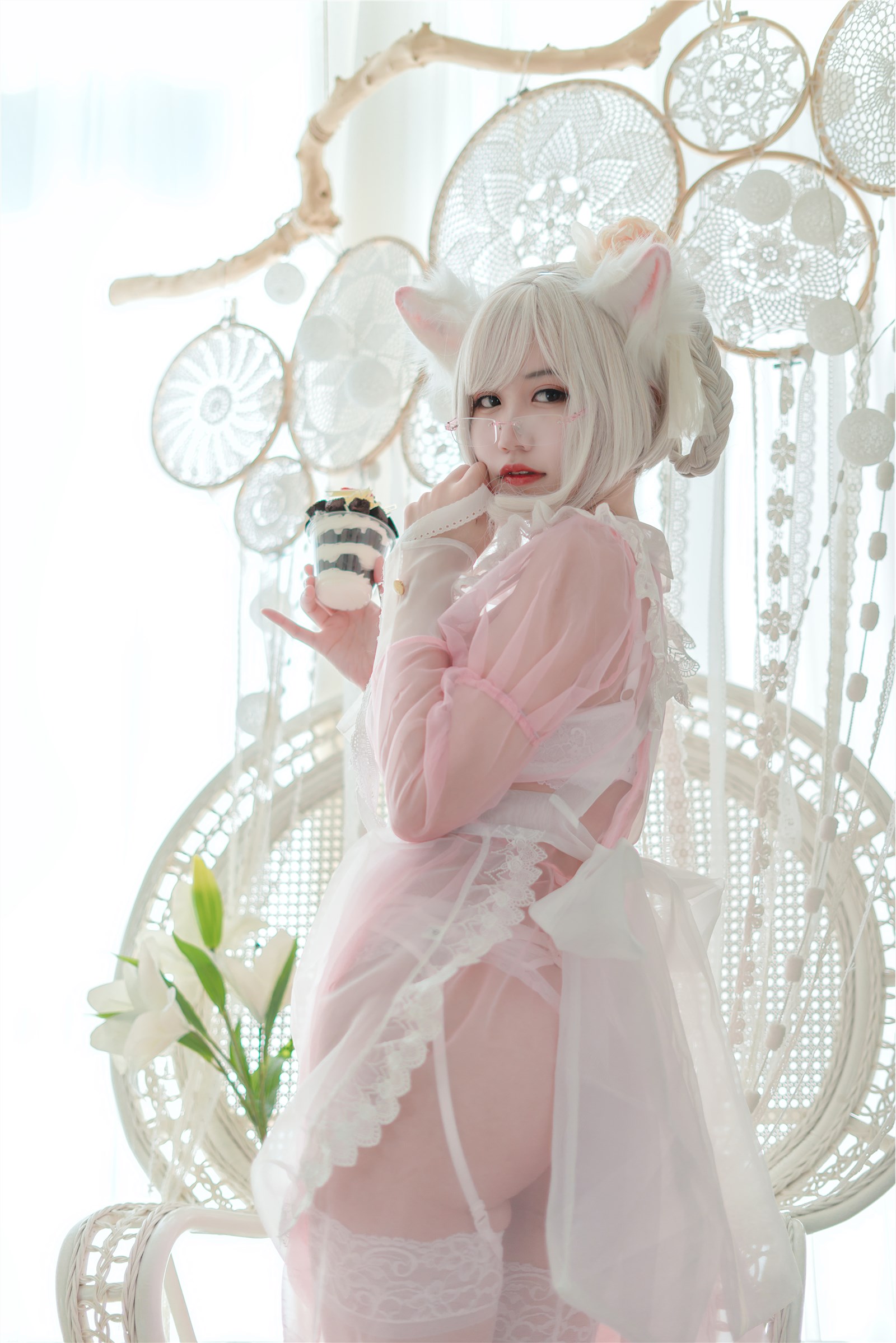 Chiyo Ogura w NO.007 Clear maid pink(6)